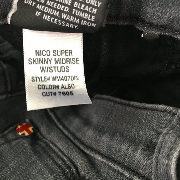 Hudson Jeans Nico Studded Super Skinny Midrise Jeans in Alloy Womens Size 29 - Picture 13 of 13